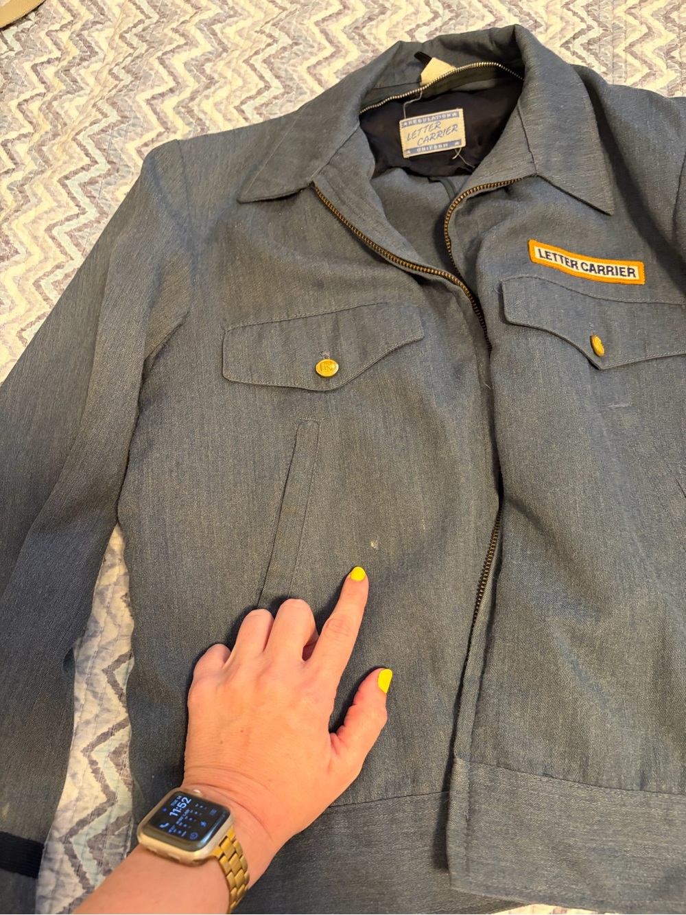 Letter Carrier Blue Work Jacket - Picture 7 of 14